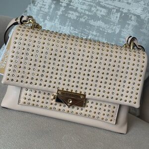 NWT MichaelKors Cece Medium Studded Leather Convertible Shoulder Bag